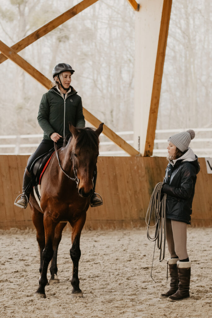 enseignement de l'équitation par Alexandrine Nobis